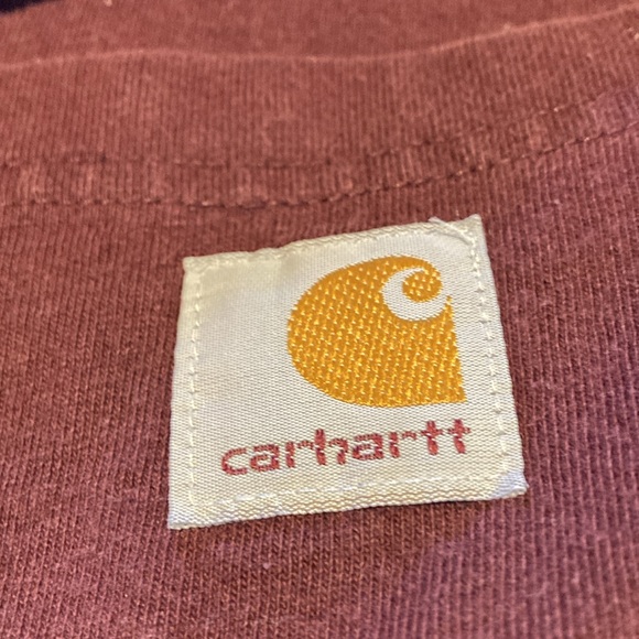 Men’s XL Carhartt Maroon Short Sleeve Shirt - Picture 3 of 4